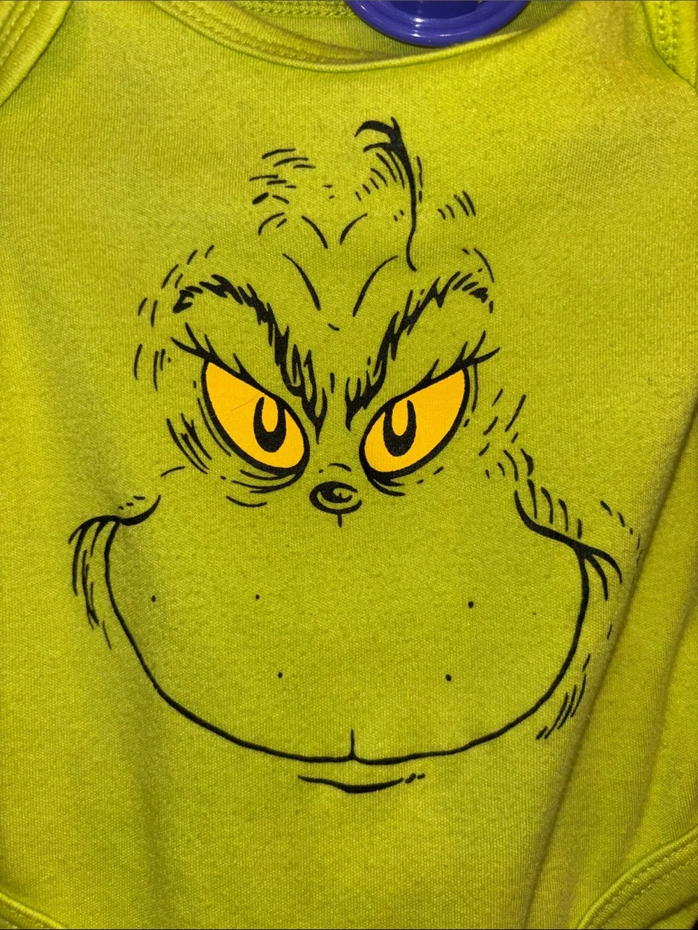 Grinch Long-Sleeve Baby Bodysuit in Lime Green - Licensed Character